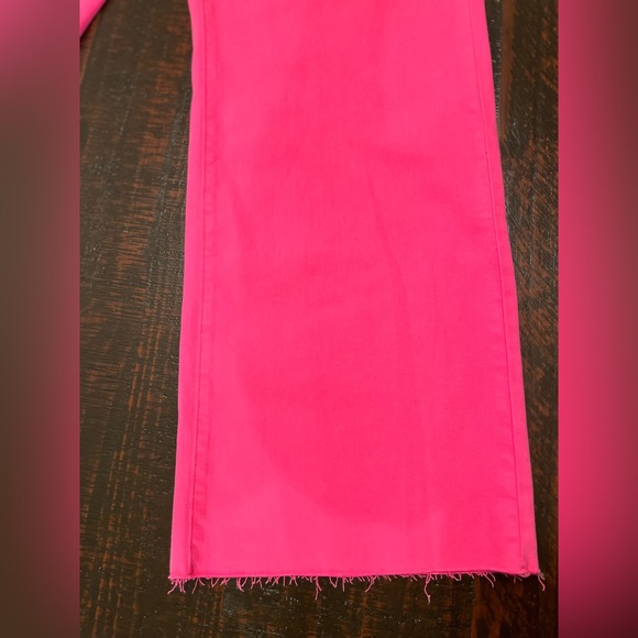 Judy Blue Size 24W High Waist Hot Pink Jeans Straight Leg Raw Hem Stretchy Comfy - Picture 6 of 14